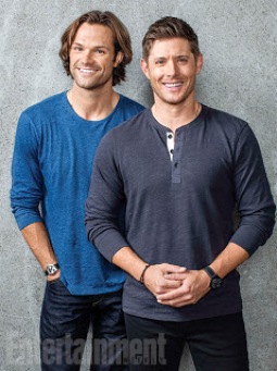 SUPERNATURAL Jared Padalecki and Jensen Ackles photographed on the Supernatural set in Vancouver, Canada on August 23, 2016Photograph by Matthias ClamerHair: Jennifer Manton; Makeup: Trisha Porter; Wardrobe: Kerry Weinrauch; Props: Karolina Grant; Production: Susan Milne